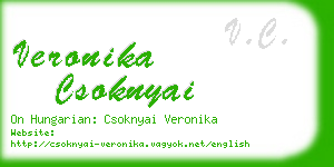 veronika csoknyai business card